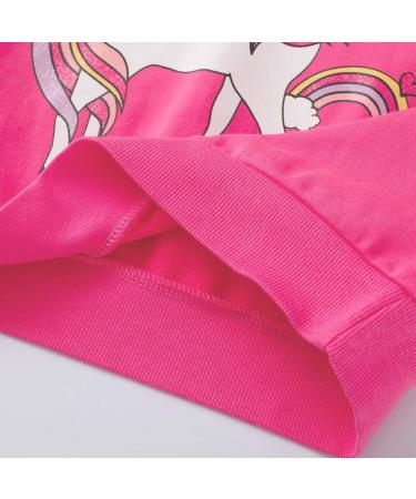 DHASIUE Baby Girls Unicorn Sweatshirt - Cute Long Sleeve Cotton Tee Shirt for Kids Toddler - 3-4 Years | Unicorn/Rose Red - Buy Online on SooperMarket.com