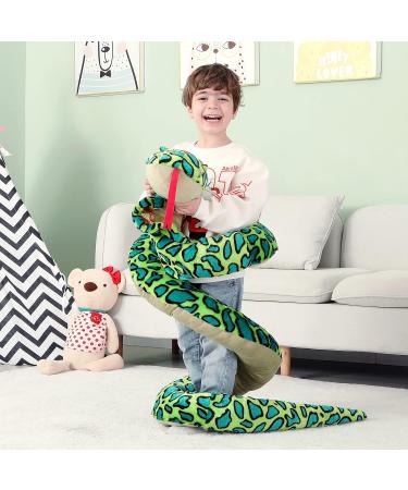 IKASA Giant Snake Stuffed Animal Plush Toy - 270cm Large Cobra Soft Toy for Kids - Buy Online on SooperMarket.com