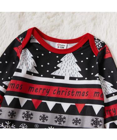 PatPat Family Matching Christmas Pajamas Set - Tree Snowflake & Letters Print Sleepwear | 3-6 Months Grey - Buy Online on SooperMarket.com