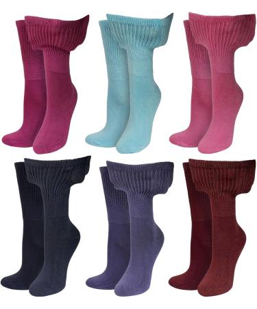 COMFYLOT & KK TRADERS MCR LTD Ladies Bamboo Diabetic Extra Wide Womens Non Elastic Socks with Hand Linked Toes 4-8 Assorted - Buy Online on SooperMarket.com
