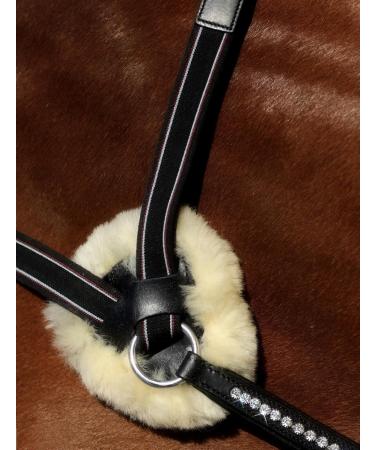 Tysons Breeches 5 Point Breastplate - Halla Lambskin Rhinestone Glitter Leather Black with Martingale for Thoroughbreds - International Shipping Available - Buy Online on SooperMarket.com