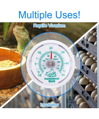 Vivarium Thermometer to Monitor Temperature In Reptile Tanks and Vivariums - 65MM Reptile Thermometer Temperature Gauge - Buy Online on SooperMarket.com