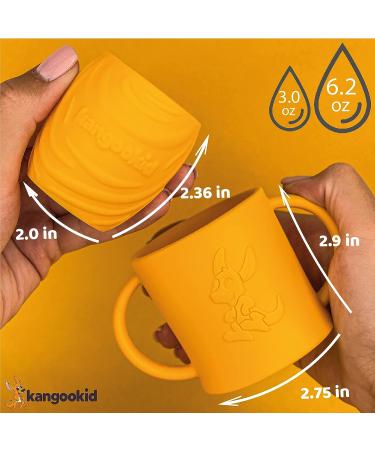 Kangookid Open Cup Set for Baby | 2 Handled Silicone Cups for Toddlers | Baby Led Weaning & Independent Drinking | Yellow | 6+ months - Buy Online on SooperMarket.com