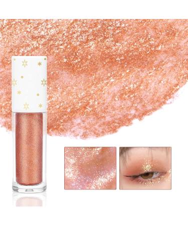 Geeneiya Korean Makeup Glitter Eyeshadow Liquid Eye Shadow Gold Bling Eyeliner - Long Lasting & Quick Drying Pigmented Formula for Crystals Eye Makeup - Romantic Champagne 02 - Buy Online on SooperMarket.com
