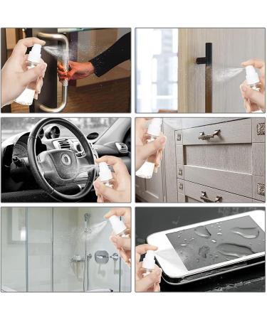 Symbah Small Spray bottle 50ml atomiser empty clear fine mist plastic Refillable spray bottles for Traveling Make-up Skincare Cleaning Liquids (3 PCS) with Funnel - Buy Online on SooperMarket.com