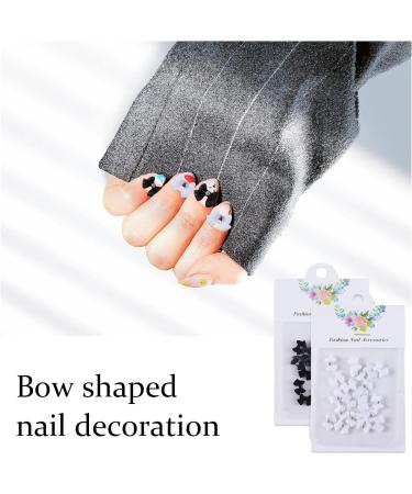 40x Bowknot Nail Nails Art 3D Nail DIY Nails Decorations Jewels Supplies For Acrylic Nails 40x 3d Nails Art Bowknot Nail Nails Decoration Jewels Supplies Black No. 2 - Buy Online on SooperMarket.com