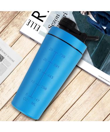 ROCKY&CHAO Stainless Steel 900ml Protein Mixer Shaker Bottle - Blue | Fitness Shaker for Men and Women - Buy Online on SooperMarket.com