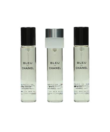 Chanel Bleu De Channel Twist & Spray Eau De Toilette Refill 3x20ml Citrus Fresh 0.7 Fl Oz (Pack of 3)