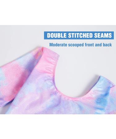 Sparkly Unicorn Rainbow Gymnastics Leotard for Girls | Long Sleeve Tumbling Outfit Age 2-9 Years | Tie Dye B 2-3T - Buy Online on SooperMarket.com