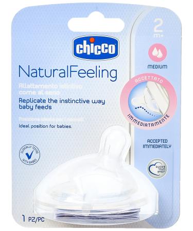 Chicco Tetina NaturalFeeling 2m+ Flujo medio 1 Unidad