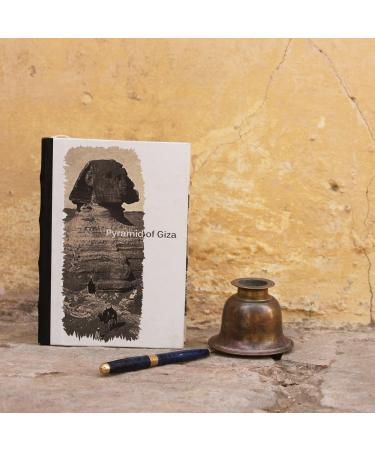 DeKulture Handmade Pyramid of Giza Artwork Eco-Friendly Task Planner Acid Free Paper Genuine Leather Spine Ideal Daily Diary for Personal & Office Use - Best Gift For Men Women 125 GSM 176 Pages - Buy Online on SooperMarket.com