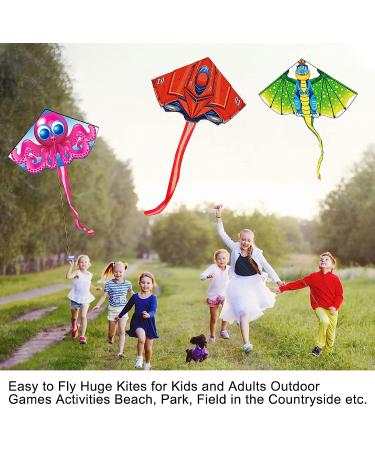 Dinosaur Kite for Kids Ages 3-12 | Easy-to-Fly Beach Kite with Handle and 328FT String - Buy Online on SooperMarket.com