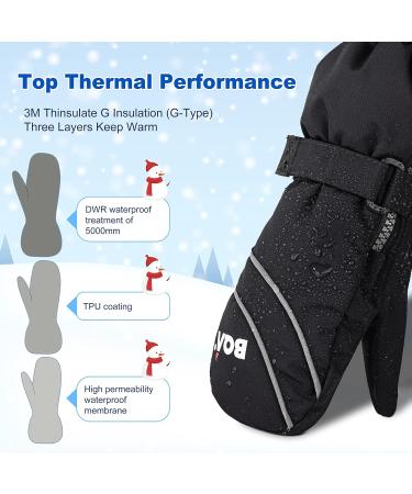 BQA Children's Ski Gloves - Waterproof & Windproof Thermo Warm F ustlinge for Boys & Girls (2-8 Years) - Navy - Buy Online on SooperMarket.com