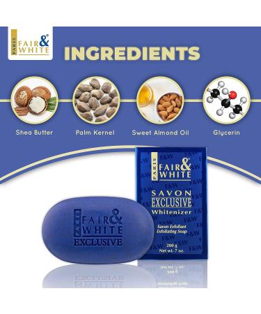 FAIR & WHITE Exclusive Exfoliating Soap 200g/7oz - Moisturizing Bar for Face & Body - Buy Online on SooperMarket.com