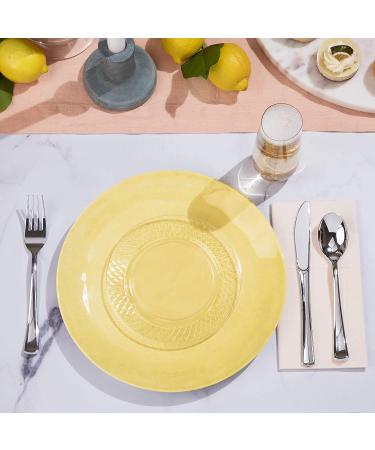 100 Clear Plastic 6.25 Inch Disposable Dessert Plates - Elegant Round Party Plates for Weddings & Events - Buy Online on SooperMarket.com