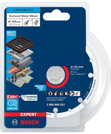Bosch Professional 1x Expert Diamond Metal Wheel Cutting Disc (for Cast iron 105 mm Accessories Small Angle Grinder Marble Cutter) 105 mm M 14 - Buy Online on SooperMarket.com
