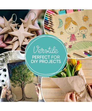2 Rolls Pack -- Brown Kraft Paper Made in USA 17.75 x 1200 Per Roll (200 feet) Ideal for Gift Wrapping  Art  Craft  Packing  Shipping  Floor Covering  Dunnage  Table Runner  100% Recycled Material - Buy Online on SooperMarket.com