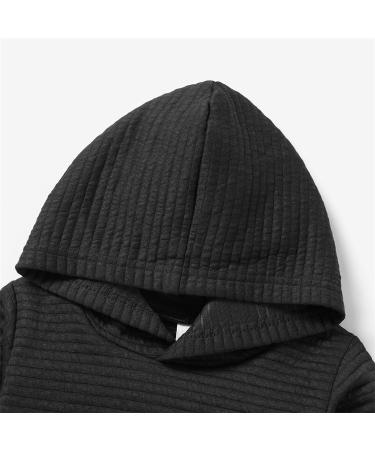 PatPat Toddler Hoodie - Textured Black Hooded Sweatshirt for 2-3 Year Old Boy or Girl - Buy Online on SooperMarket.com