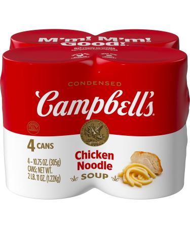 Campbell's Condensed Soup, Chicken Noodle, 4-pack, 43 oz Chicken Noodle 10.75 Ounce (4 Count)