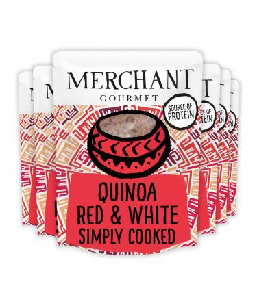 Merchant Gourmet Cooked Red & White Quinoa - Source of Protein & Fiber Vegan Healthy Rice Alternative Pack of 6 x 250g Ready-to-eat Pouches