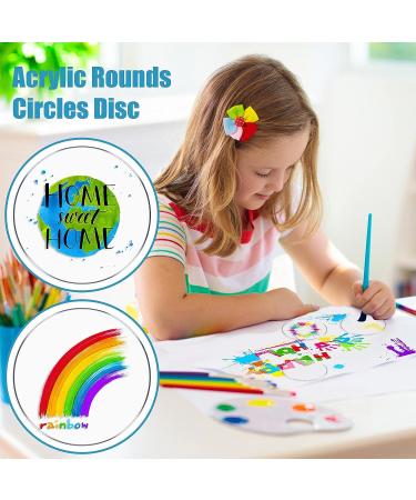 24 Pieces 1.5 Inch Transparent Acrylic Circle Discs for Painting & Crafts - Buy Online on SooperMarket.com