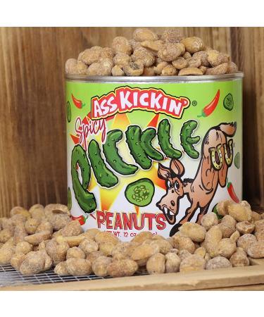 KICKIN Spicy Pickle Hot Peanuts - 12oz | Ultimate Gourmet Gift | Spicy & Delicious - Try if you dare! - Buy Online on SooperMarket.com