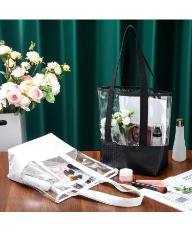 Hillban 4 Pcs Clear Tote Bag - Waterproof Transparent PVC Handbags for Women - Stadium Security Approved - Ideal for Beach, Pool, and Work - 4 Colors - Buy Online on SooperMarket.com