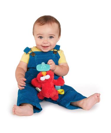 Bright Starts Sesame Street Cozy Coo Soothing Pacifier with Plush Toy - Elmo | BPA-Free | Newborn+ | Green | 4.42x2.04x4.17 Inch - Buy Online on SooperMarket.com