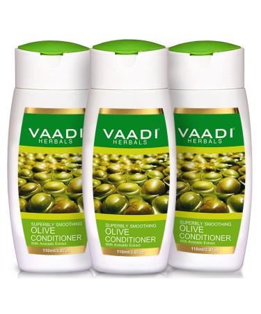 Vaadi Herbals Organic Hair Conditioner Olive With Hibiscus Extract Hair Growth Sulphate Free 3x110ml