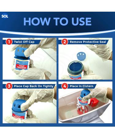 48pk Ocean Blue Toilet Fresheners 70g - 1000 Flushes, Limescale Prevention - Toilet Cistern Blocks - Buy Online on SooperMarket.com