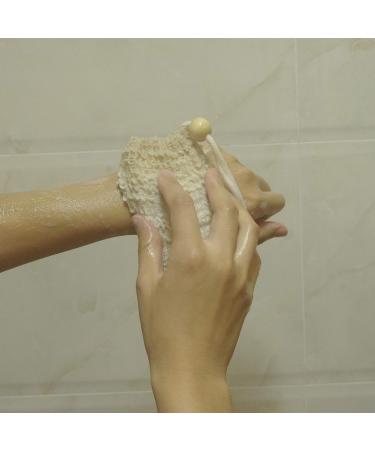 Bleu Bath 6-Pack MINI Sisal Ramie Soap Saver Bag with Drawstring - Natural and Organic Luffa Loofah Scrubber for Exfoliating - Wooden Bead Holder Included - Buy Online on SooperMarket.com