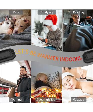 2-Pack Rechargeable Hand Warmers - Portable Electric 2 in 1 Handwarmers for Outdoor & Indoor Use - USB Reusable Warm Gifts for Men, Women, Kids - Black - Buy Online on SooperMarket.com