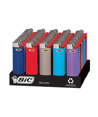 BIC Classic Lighter, Assorted Colors, 50-Count Tray, Up to 2x the Lights (Assortment of Colors May Vary)