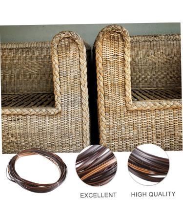 Yardenfun Pe Flat Rattan Plastic Baskets Rattan Furniture Repair Material Rattan Furniture Weaving Material or Brown 1X6000CM - Buy Online on SooperMarket.com