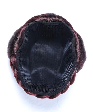 WIG ME UP HYD-6051-2/39 Hairpiece Bun - Braided Black Red Mix Chignon for Stylish Updos - Buy Online on SooperMarket.com