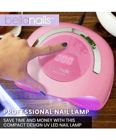 BELLANAILS Professional LED Gel Nail Lamp - 3X Faster Nail Polish Dryer for Home or Salon - 120W Curing Lamp with 4 Preset Times (Pink) - Buy Online on SooperMarket.com