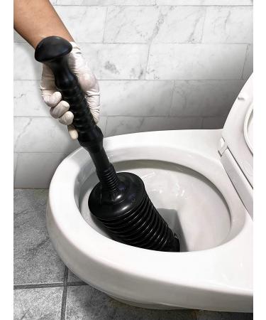 Master Plunger MP1600-TB 1.6 Gallon Low Flush Toilet Plunger with Funnel Nose Design and Tall Bucket - Black - Buy Online on SooperMarket.com