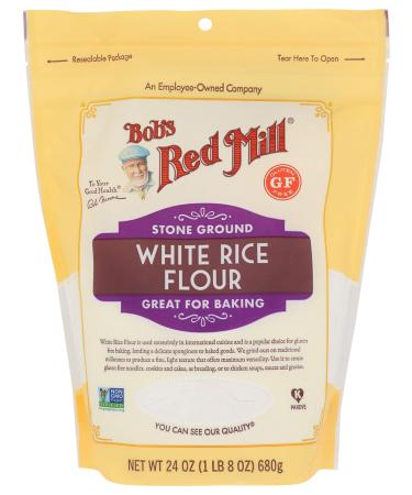 Bob's Red Mill Gluten Free White Rice Flour, 24 Ounce (Pack of 1)