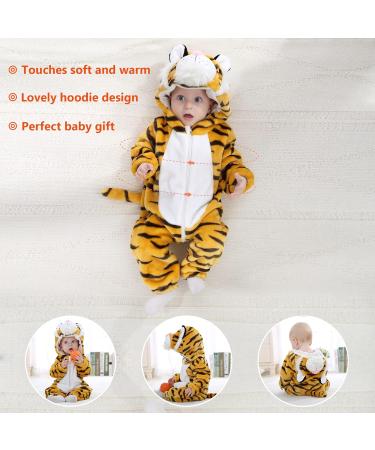 COOKY.D Unisex Winter Hooded Romper Jumpsuit 18-24 Months Tiger Print - Buy Online on SooperMarket.com