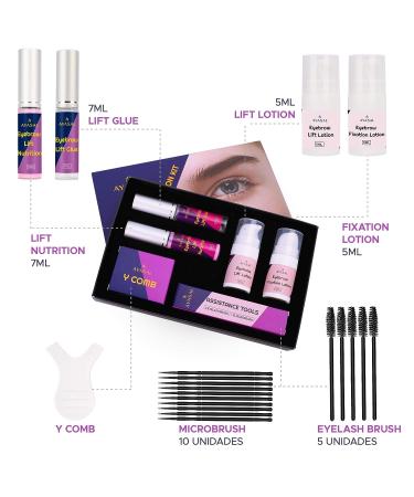 Professional Eyebrow Lamination Kit | DIY Brow Lift at Home | Instant Results | Fuller & Thicker Brows for 6 Weeks | Includes Brow Gel, Brush, and Micro Brushes - Buy Online on SooperMarket.com