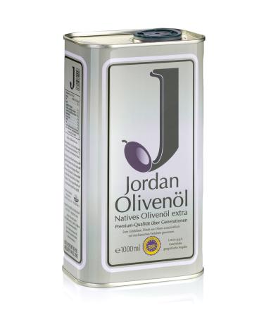 Jordan Olive Oil -Native from the Greek island Lesbos -traditional Handen -Kaltextraction on the day of the harvest canister in traditional retro design with output 1l (1 Pack) Olive oil 1 l (1 Pack)