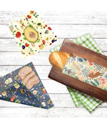 Organic Beeswax Wrap 9-Pack for Eco-Friendly Food Storage - Forest Animals Design - Buy Online on SooperMarket.com