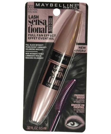 Maybelline Lash Sensational Volumizing Mascara Black Pearl 303 - 0.32 oz (Pack of 1) | Washable Mascara - Buy Online on SooperMarket.com