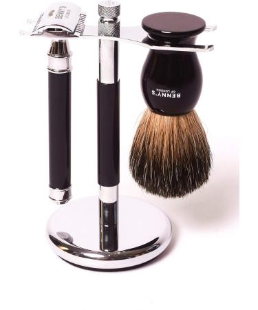 Premium 100% Badger Shaving Brush with Travel Case | Benny's of London - Ideal for International Shipping - Buy Online on SooperMarket.com