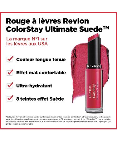 Revlon ColorStay Ultimate Suede Lipstick - Wardrobe (047) 0.09 oz | Longwear, Ultra-Hydrating Lip Color with Vitamin E - Buy Online on SooperMarket.com