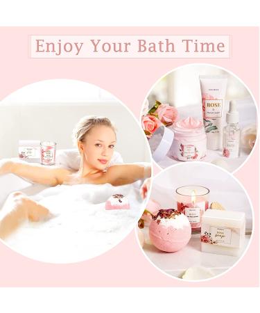 Birthday Gifts for Women Best Relaxing Spa Gifts Baskets Box for Her Wife Mom Best Friend Mother Grandma Bday Bath and Body Kit Sets Self Care Present Beauty Products Package Rose Scent - Buy Online on SooperMarket.com