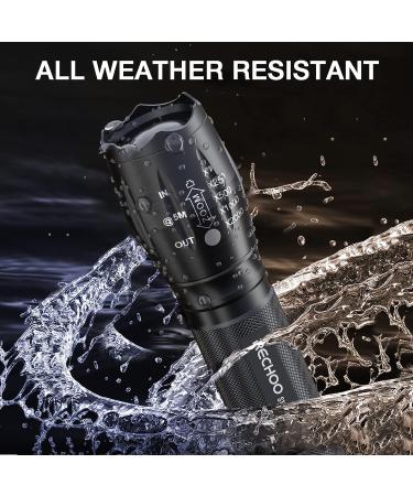 RECHOO Tactical Flashlights 2 Pack - Bright Zoomable LED Flashlights with High Lumens and 5 Modes for Emergency, Camping, Outdoor Use - Buy Online on SooperMarket.com