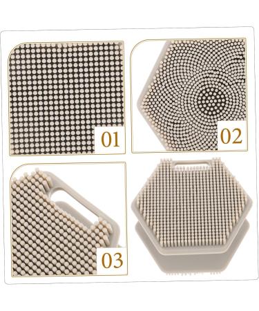 Mikinona Face Brush Silicone Face Cleansing Brush Face Cleansing Brush for Blackhead Facial Brush Cleaning Brush Face Cleansing Brush Exfoliator Double Sided Silica Gel Scrub 6.50X6.50X4.00CM Grey - Buy Online on SooperMarket.com