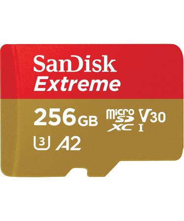 SanDisk 256GB Extreme for Mobile Gaming microSD UHS-I Card - C10, U3, V30, 4K, A2, Micro SD - SDSQXA1-256G-GN6GN 256GB SanDisk