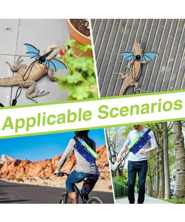 Betinyar Bearded Dragon Carrier Sling Adjustable Bearded Dragon Leash with Wings Pet Carrier Backpack Blue - Buy Online on SooperMarket.com